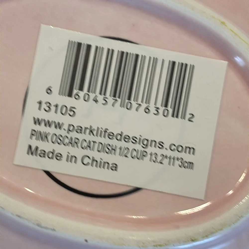 Parker Life Designs Pink Oscar Kitty Bowl